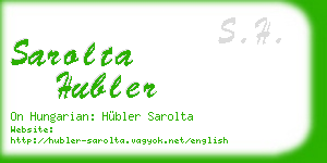 sarolta hubler business card