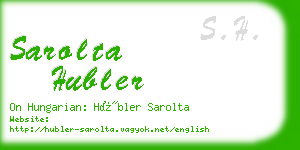 sarolta hubler business card